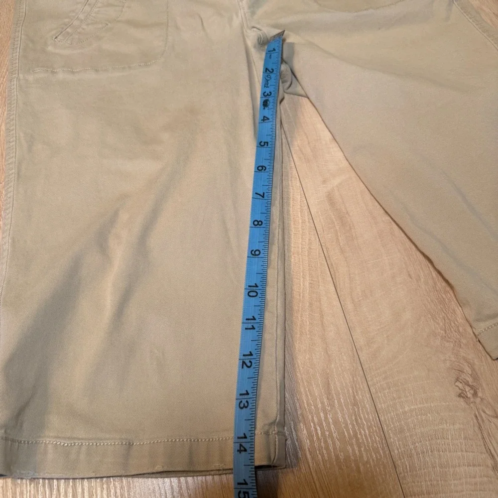 Y2K Abercrombie & Fitch Khaki Capri Pants Womens‎ 6 Tan Stretch Cotton Chino